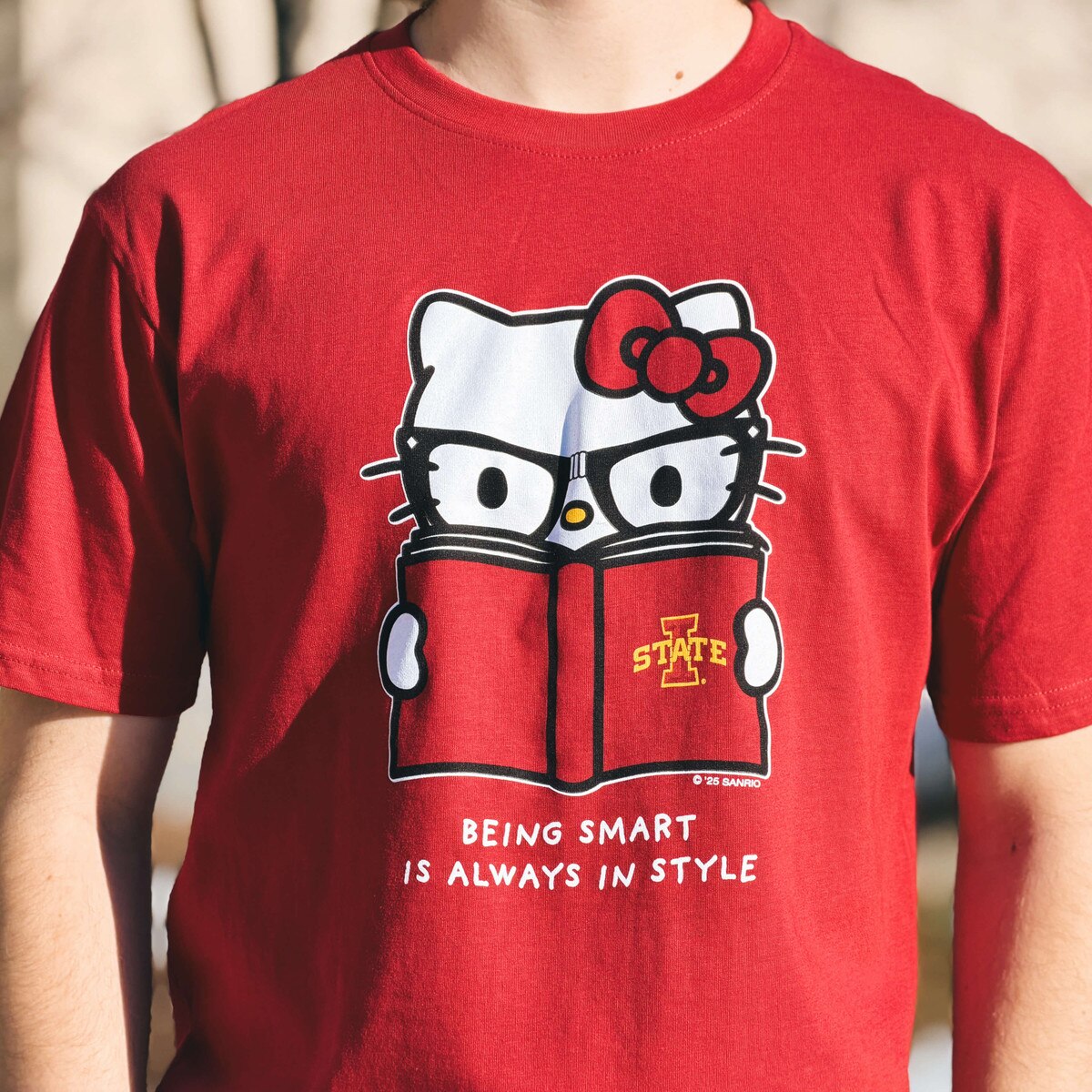 Blue 84 Hello Kitty Smart Is Always In Style Cardinal T-Shirt
